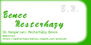 bence mesterhazy business card